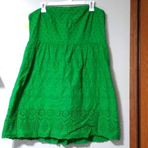 COPY - Old Navy Green Picot Strapless Dress